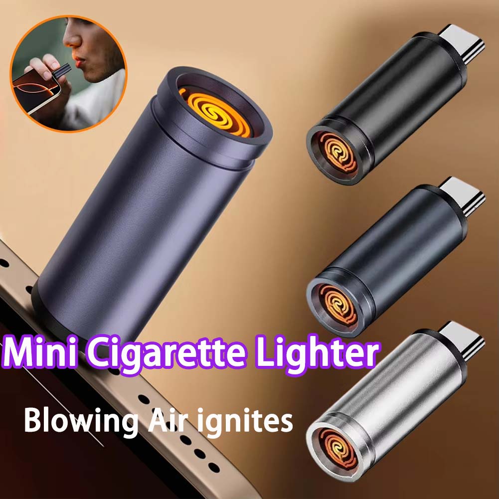 Lighter Windproof - 미니 타입-C 휴대폰 라이터, 공기 주입식