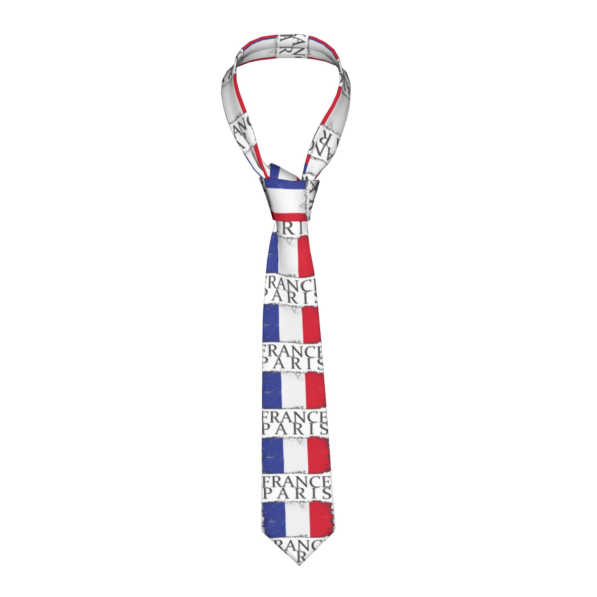 Men'S Accessories Paris - 남성용 넥타이 프랑스 국기 프랑스 수도