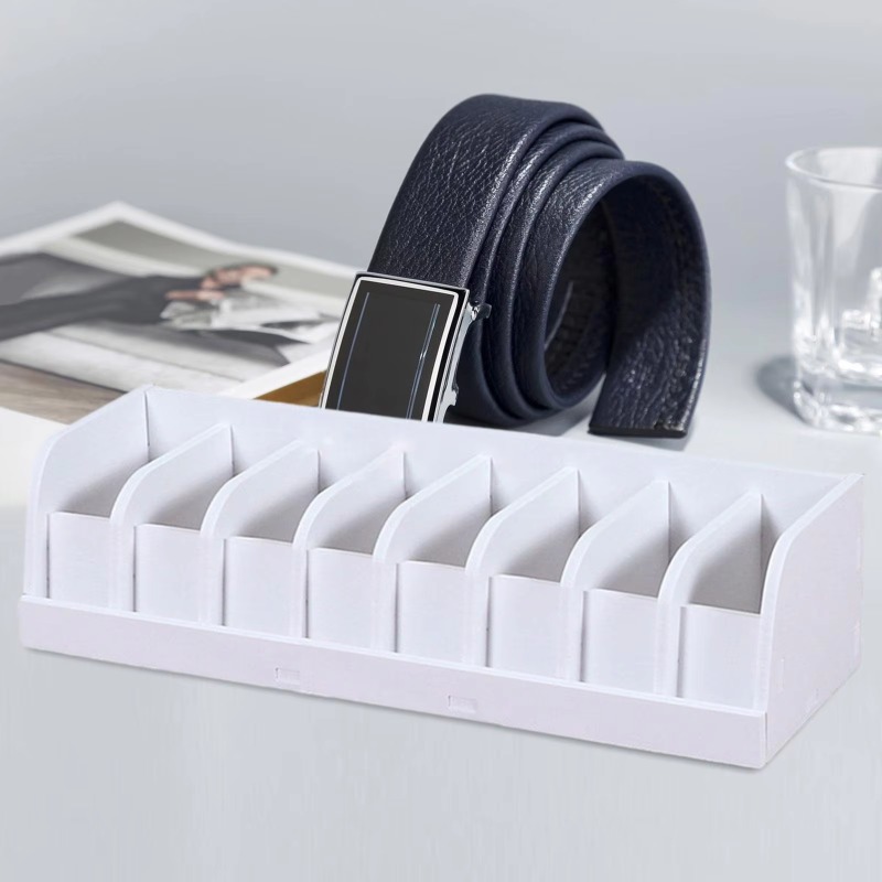 Men Accessories Drawer - 옷장 서랍용 목재 벨트 정리함, 벨트
