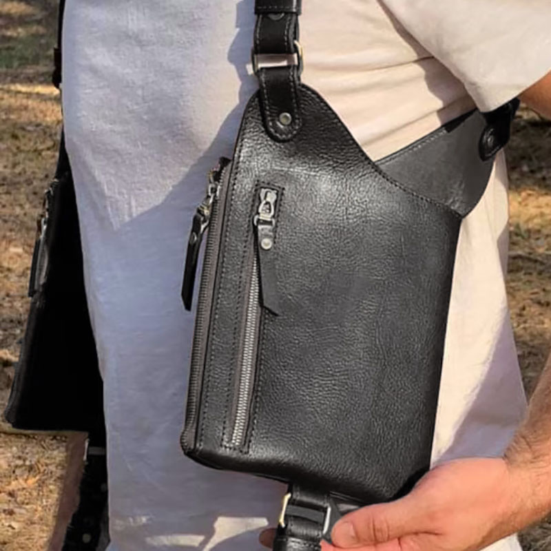 Men'S Accessories Pouch - 중세 스팀펑크 가죽 하네스 홀스터 백