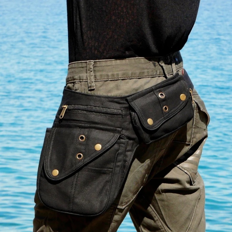 Men'S Accessories Pouch - 중세 스팀펑크 힙 벨트 파우치 레트로
