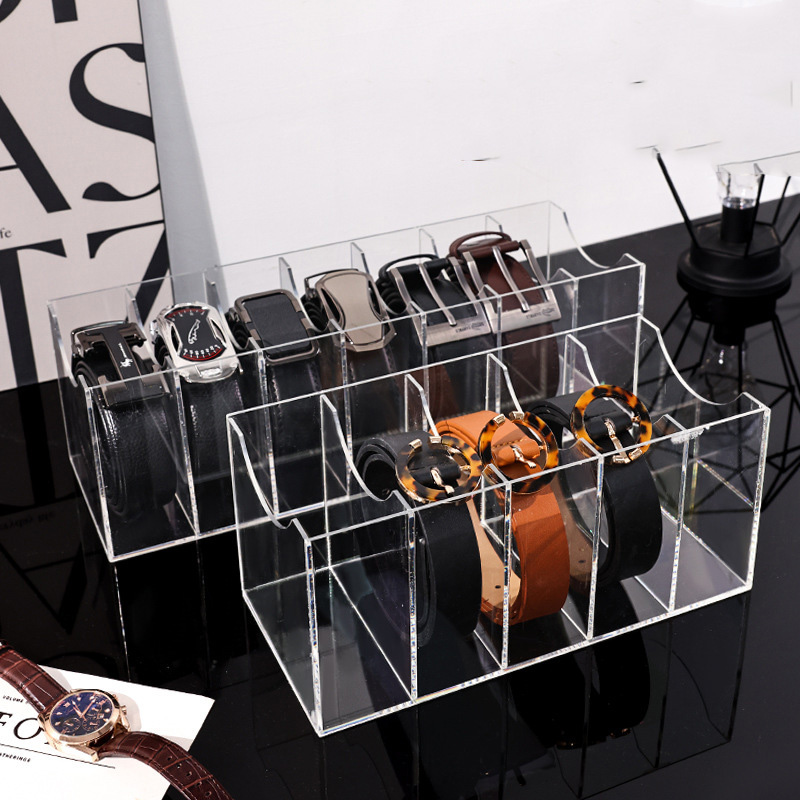 Men Accessories Drawer - 가죽 벨트 보관함, 여러 칸이 있는