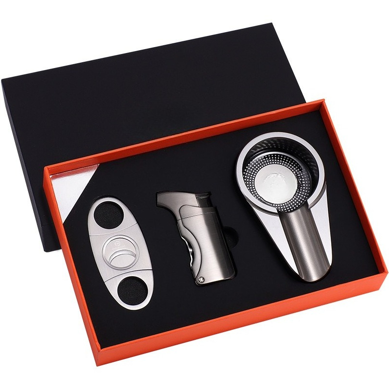 Cigar Cutter Set - 시가 액세서리 선물 세트 3종 키트,
