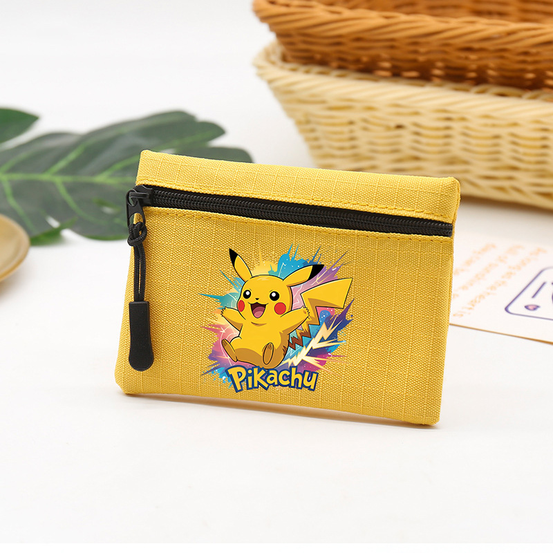 Men'S Accessories Pouch - 애니메이션 포켓몬 동전 지갑 귀여운 사각형