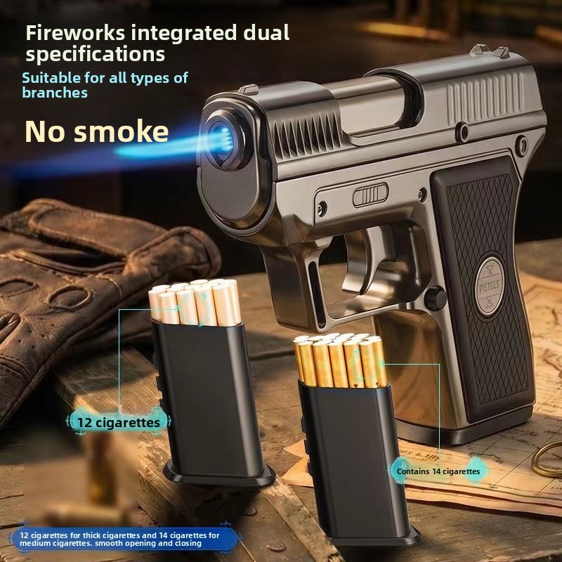 Lighter Windproof - 방풍 벨트 3개 담배갑 피스톨 스타일