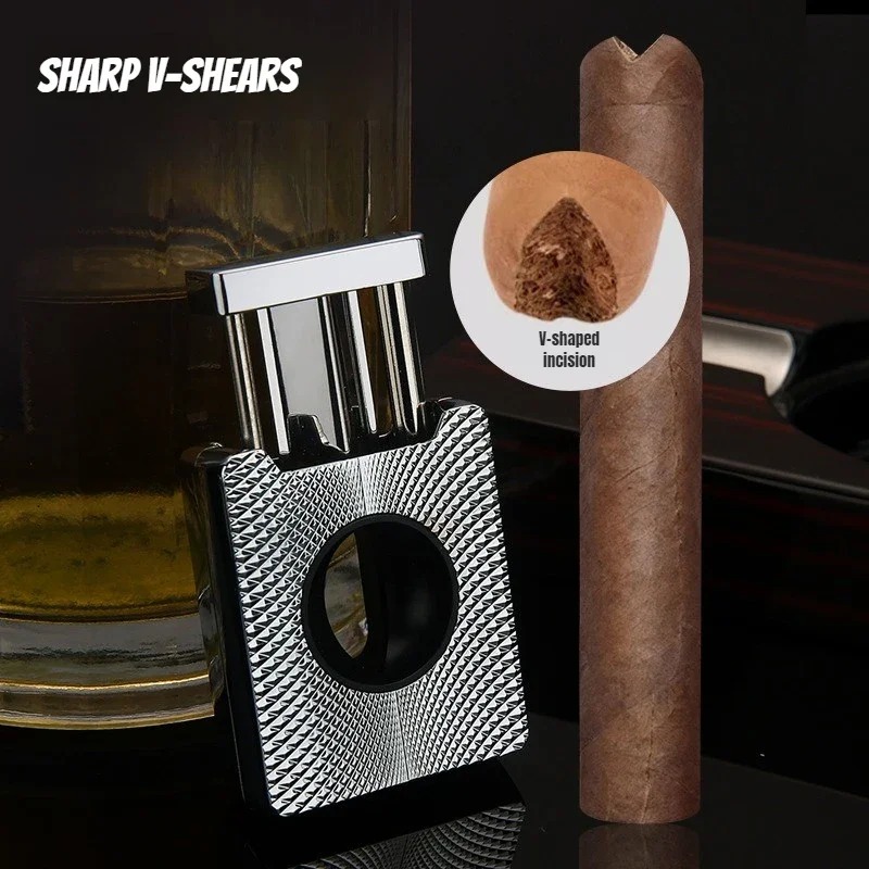프리미엄 스테인리스 스틸 시가 가위 - V-스프링 휴대 - Cigar Cutter Set 리뷰 및 가격