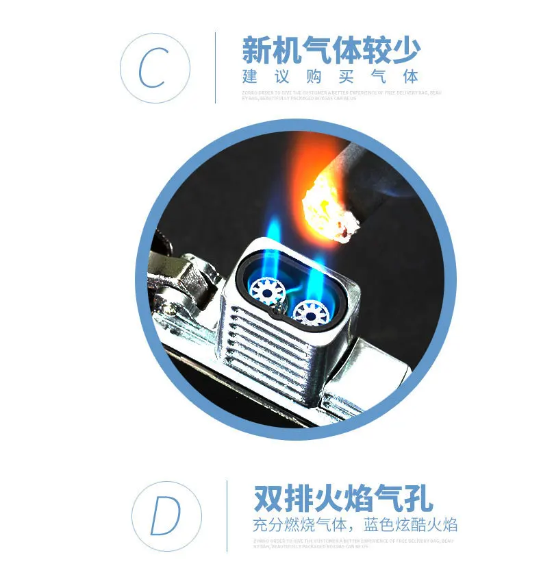 조로 오리지널 더블 파이어 방풍 라이터 무브먼트 가스  - Lighter Windproof 리뷰 및 가격