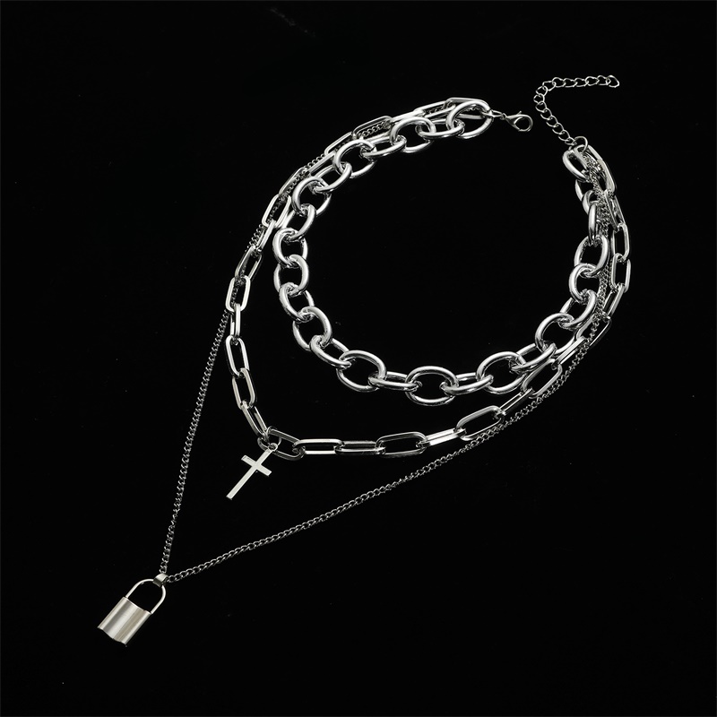 FNQUFUJ 계층화 된 그런지 미적 보석 펑크 체인  - Men Accessories Aesthetic 리뷰 및 가격