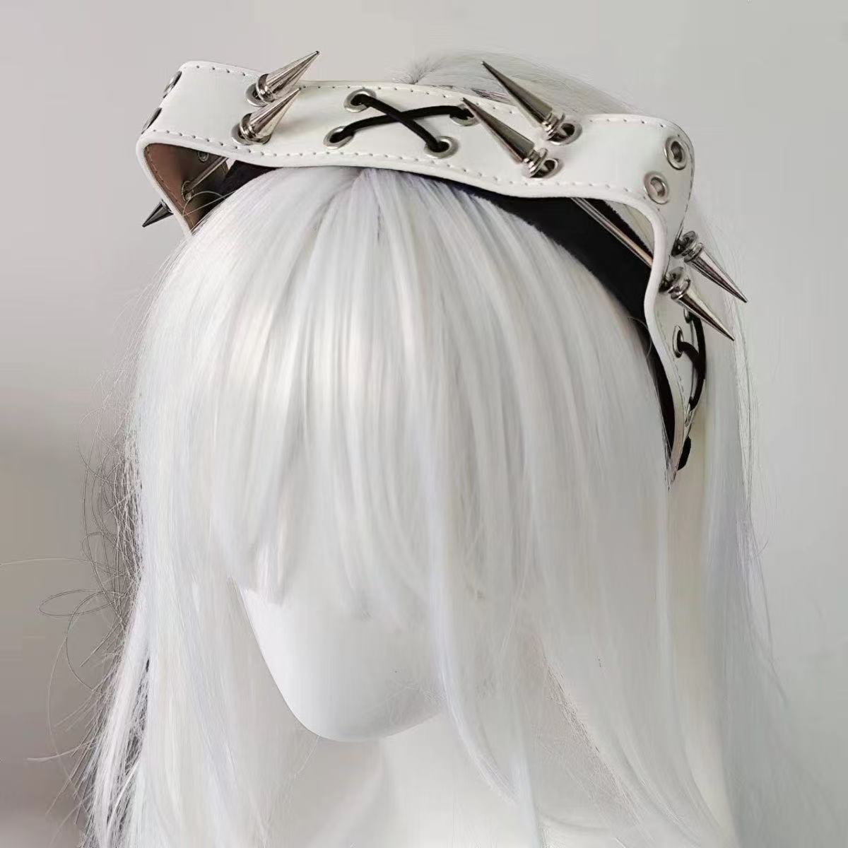 펑크 하라주쿠 리벳 헤어밴드, Y2K 얼터 에스테틱 스 - Men Accessories Aesthetic 리뷰 및 가격