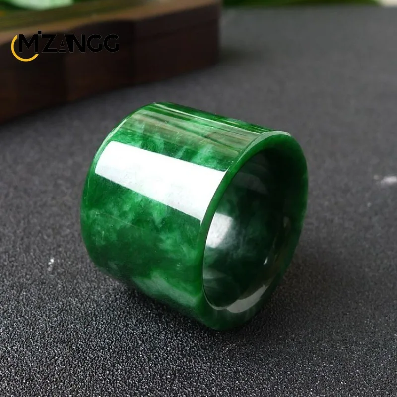 천연 미얀마 경옥 반지, 중국 조각, 분위기 있는 럭셔 - Men Accessories For Wedding 리뷰 및 가격