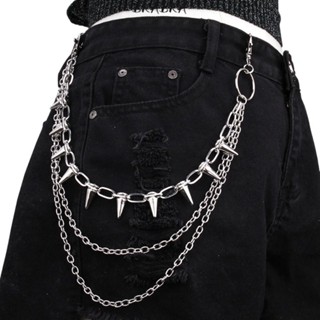유니섹스 힙합 펑크 록 메탈 허리 체인 팬츠 키링 바지 - Men Accessories Ring 리뷰 및 가격
