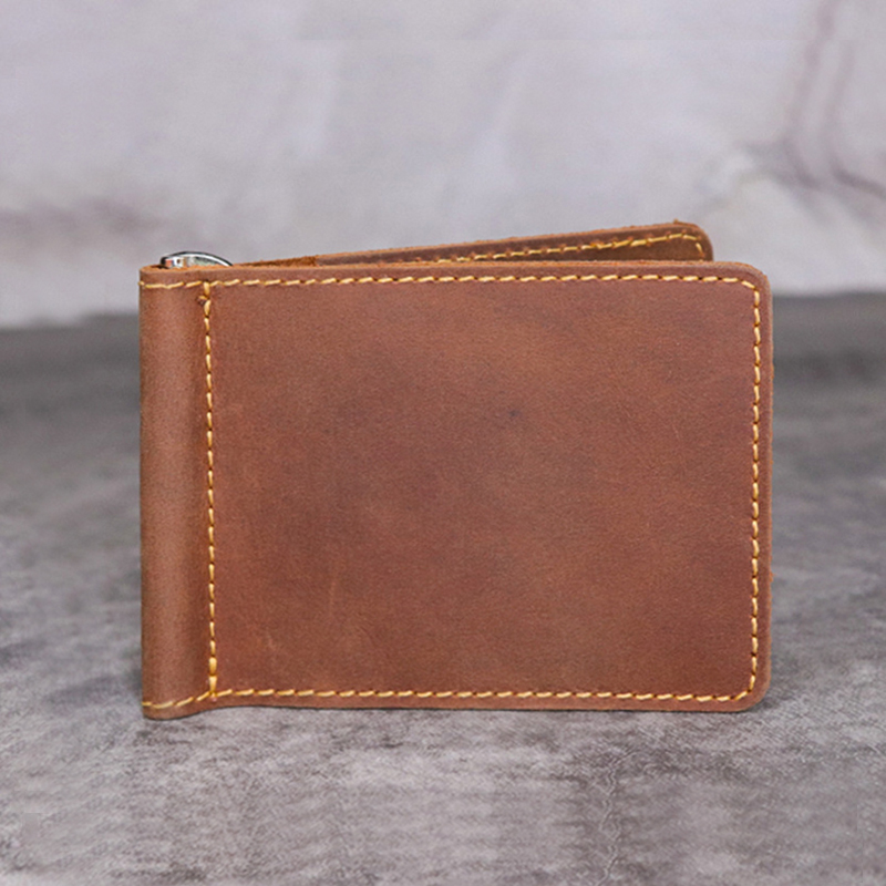 남성용 수제 진짜 가죽 머니 클립 지갑, 크레이지 호스 - Bifold Leather Wallet 리뷰 및 가격