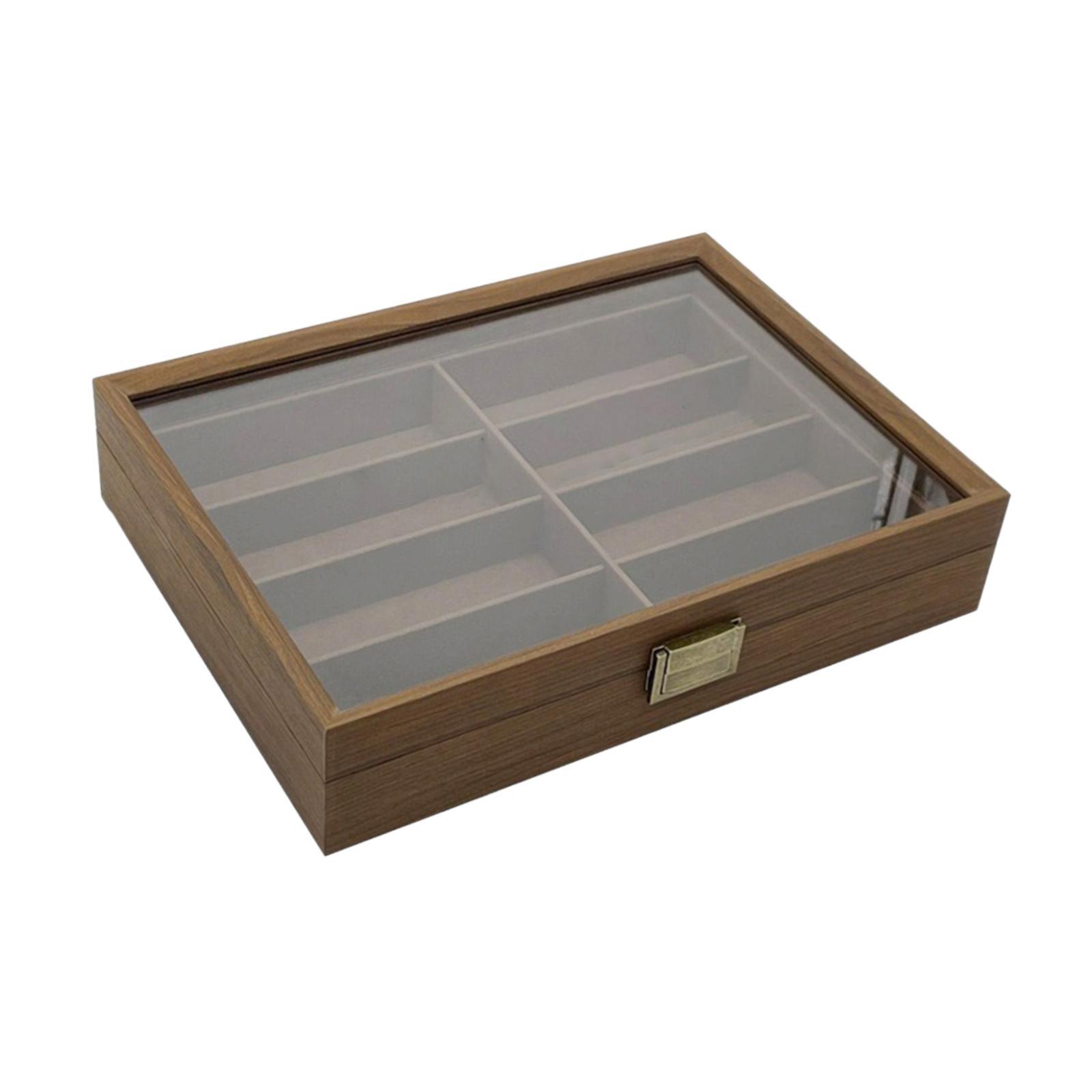 나무 선글라스 정리함 안경 보관함 8칸 갈색 디스플레이 - Men Accessories Drawer 리뷰 및 가격