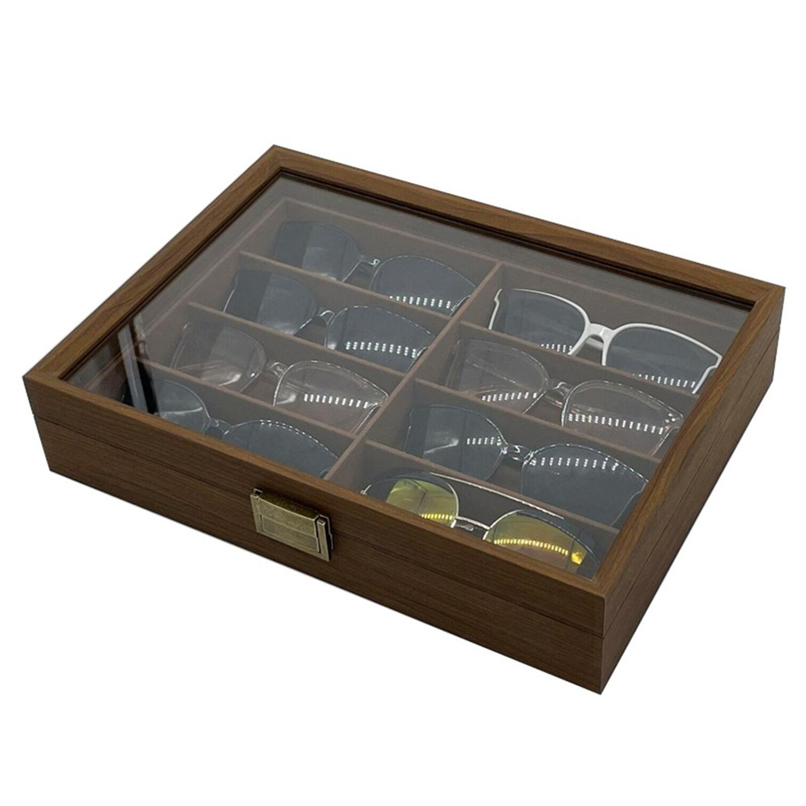 나무 선글라스 정리함 8칸 휴대용 잠금장치 다용도 디스 - Men Accessories Drawer 리뷰 및 가격