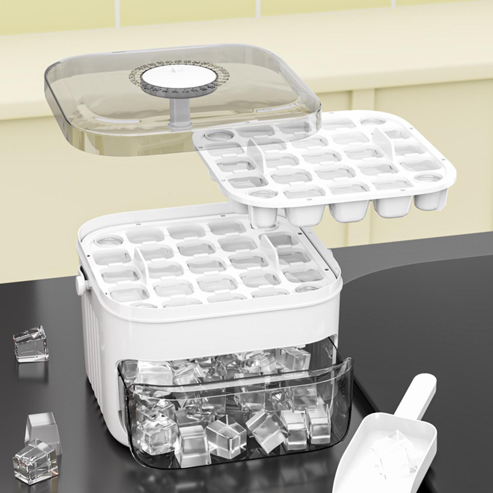 뚜껑과 통이 있는 컴팩트 이중 레이어 아이스 큐브 트레 - Men Accessories Drawer 리뷰 및 가격
