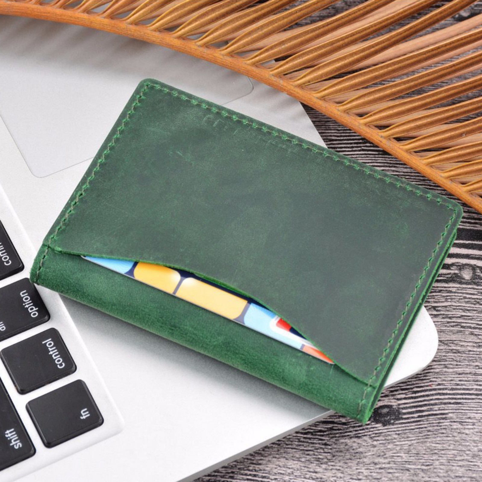 여성 남성을위한 정품 가죽 포켓 슬림 카드 홀더, 비즈 - Bifold Leather Wallet 리뷰 및 가격