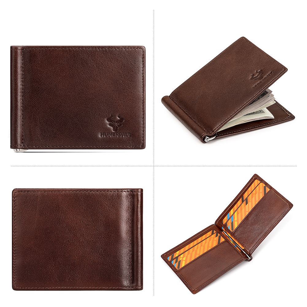 머니 클립이있는 정품 가죽 남성 슬림 지갑 RFID 차 - Bifold Leather Wallet 리뷰 및 가격