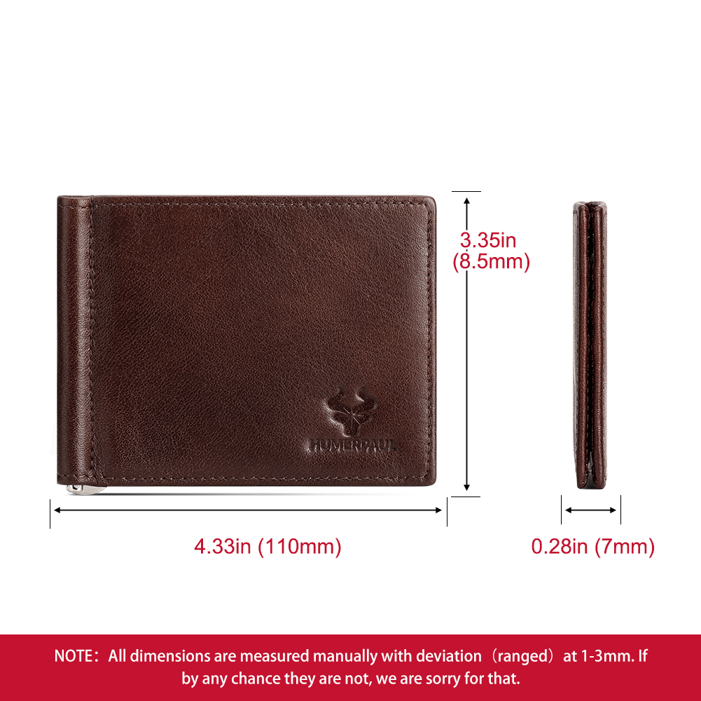 머니 클립이있는 정품 가죽 남성 슬림 지갑 RFID 차 - Bifold Leather Wallet 리뷰 및 가격