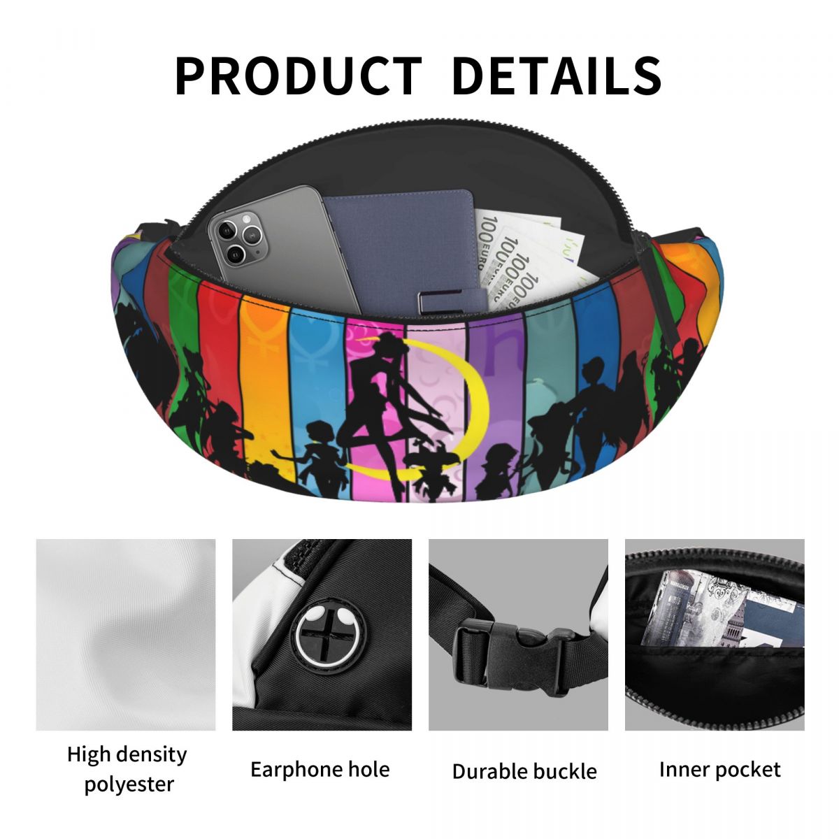 맞춤형 애니메이션 S-세일러즈 M-문즈 패니 팩 남녀  - Men'S Accessories Pouch 리뷰 및 가격