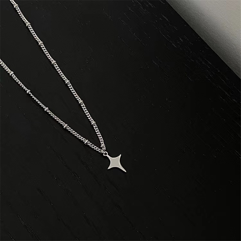 Kpop 고스 실버 컬러 스타 펜던트 체인 목걸이 여성 - Men Accessories Aesthetic 리뷰 및 가격