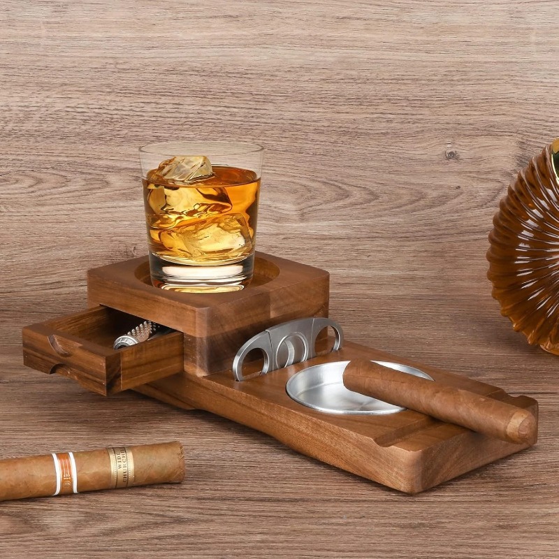 다기능 원목 시가 재떨이, 시가 서랍, 위스키 컵 홀더 - Men Accessories Drawer 리뷰 및 가격