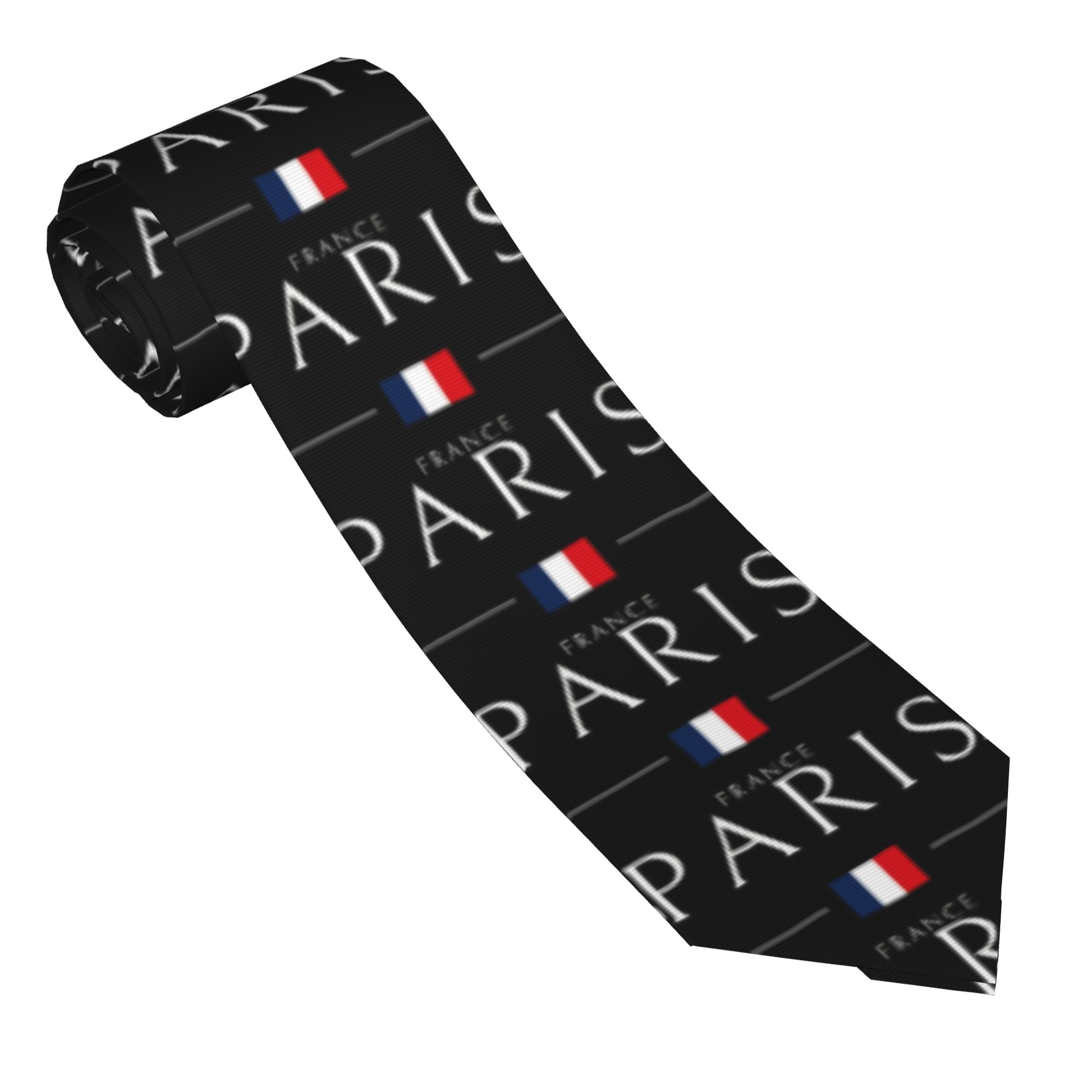 파리 프랑스 국기 미니멀 프린트 넥타이 그래픽 넥타이  - Men'S Accessories Paris 리뷰 및 가격