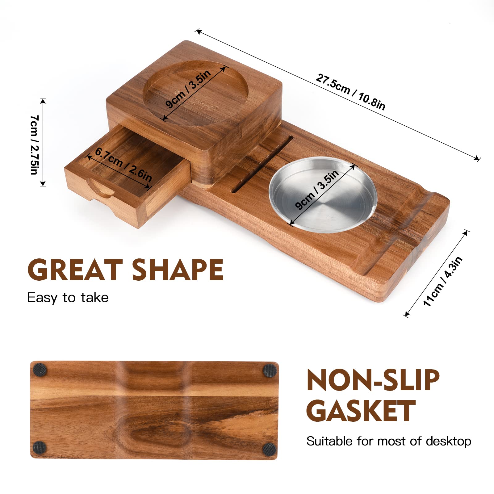 남성용 고급 시가 액세서리 나무 시가 재떨이, 커터,  - Men Accessories Drawer 리뷰 및 가격