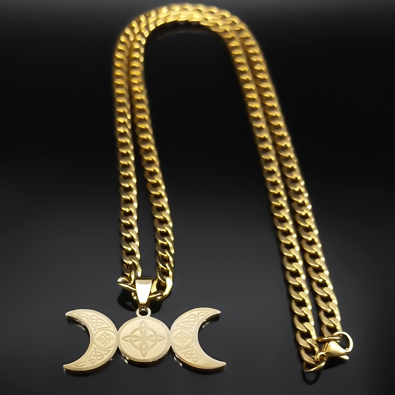 위카 트리플 문 초승달 여신 마녀 켈트 매듭 목걸이 여 - Men Accessories Aesthetic 리뷰 및 가격