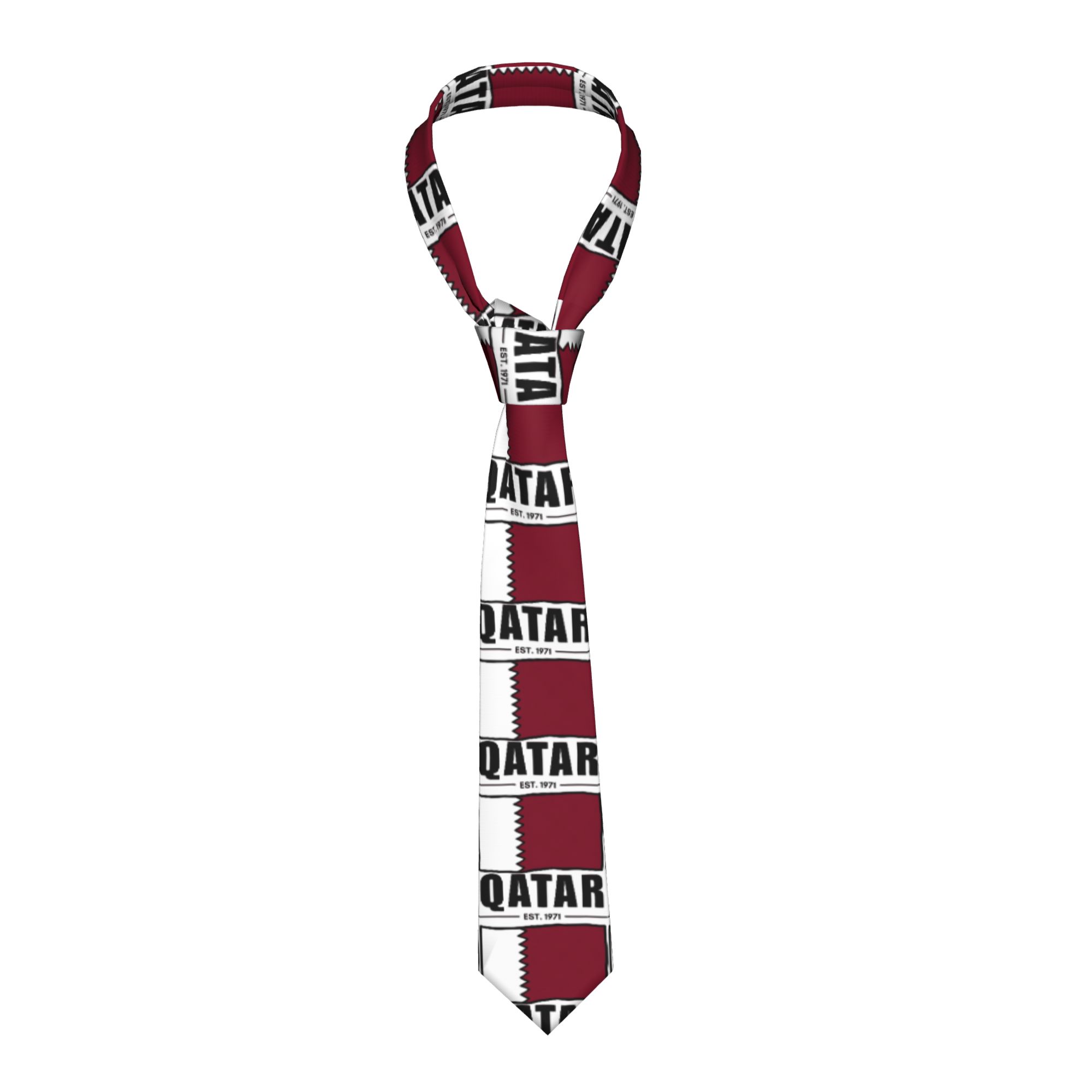 카타르 Est.1971 손으로 그린 ​​국기 넥타이 남 - Men Accessories Qatar 리뷰 및 가격