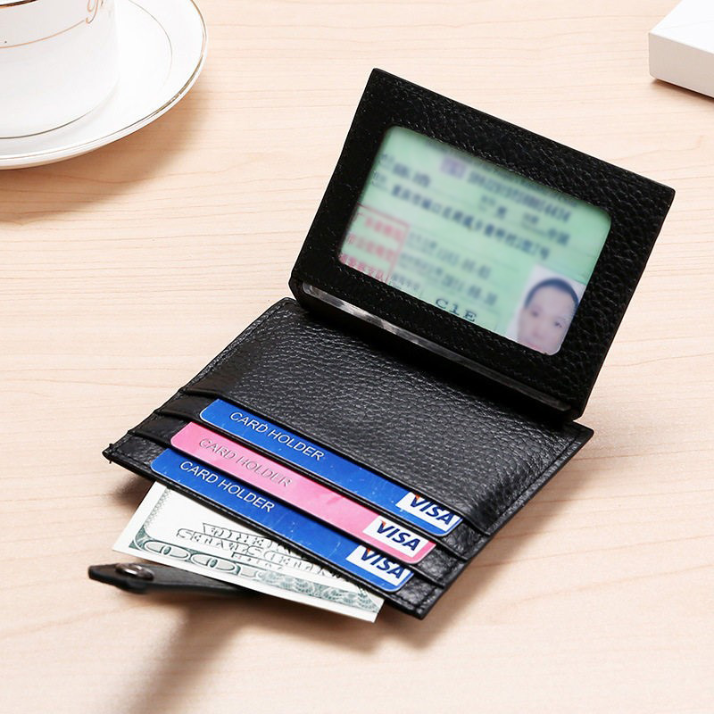BUYLEMO 페블드 가죽 스냅 이중 카드 홀더, 투명 - Bifold Leather Wallet 리뷰 및 가격