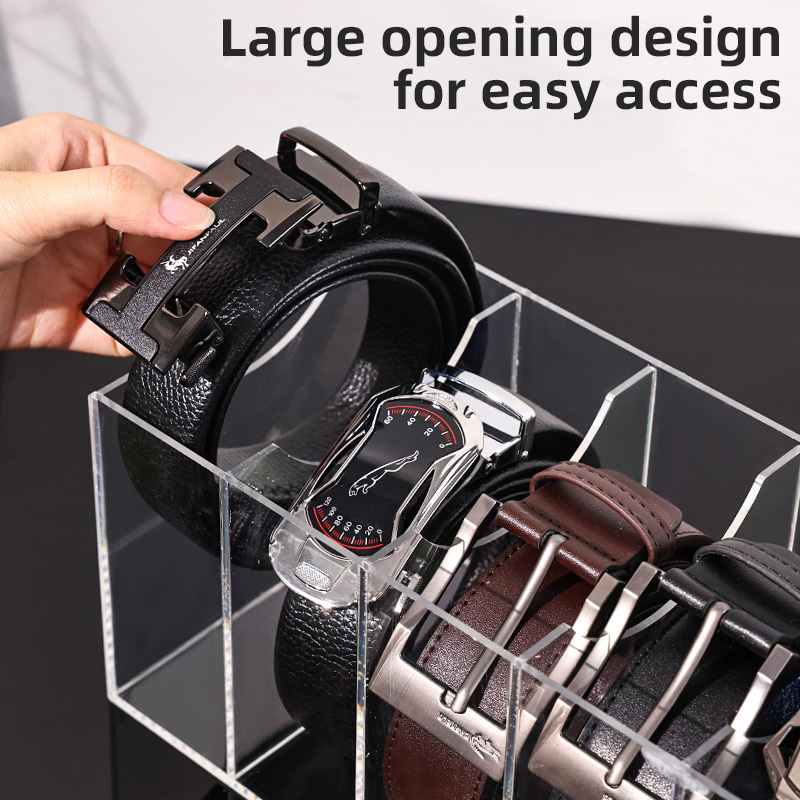 가죽 벨트 보관함, 여러 칸이 있는 데스크탑 벨트 정리 - Men Accessories Drawer 리뷰 및 가격