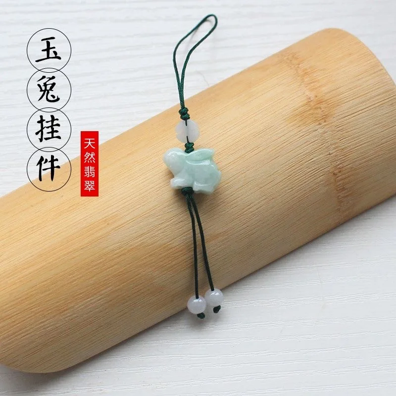 사용자 정의 천연 에메랄드 중국어 토끼 DIY 전화 체 - Men Accessories Ring 리뷰 및 가격