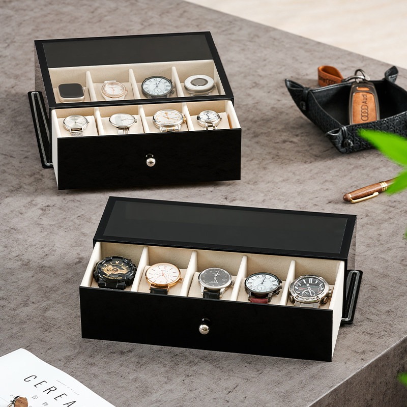 플라스틱 시계 상자 고급 5/8 슬롯 시계 보관 케이스 - Men Accessories Drawer 리뷰 및 가격