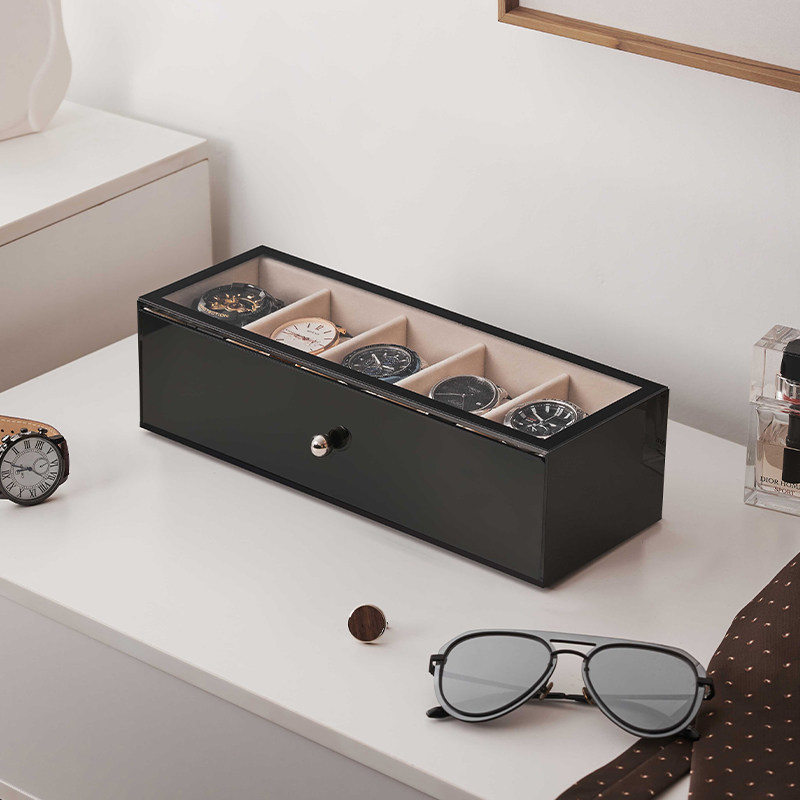 플라스틱 시계 상자 고급 5/8 슬롯 시계 보관 케이스 - Men Accessories Drawer 리뷰 및 가격
