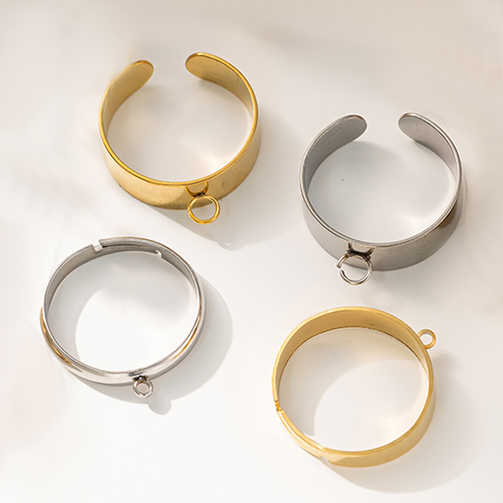 5 개/몫 스테인레스 스틸 골드 컬러 오픈 조절 반지  - Men Accessories Ring 리뷰 및 가격